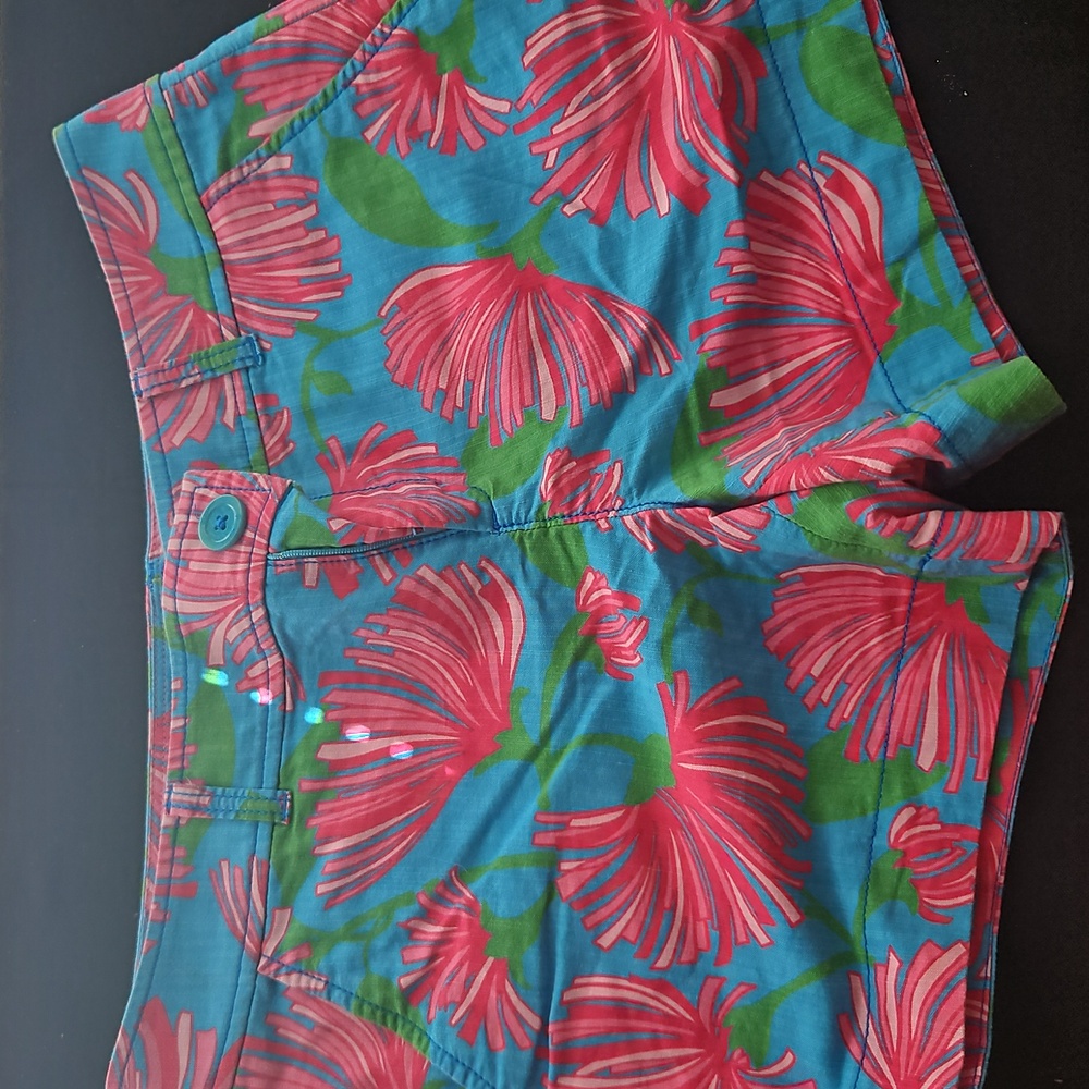 Lilly Pulitzer Blue and Pink Floral Shorts